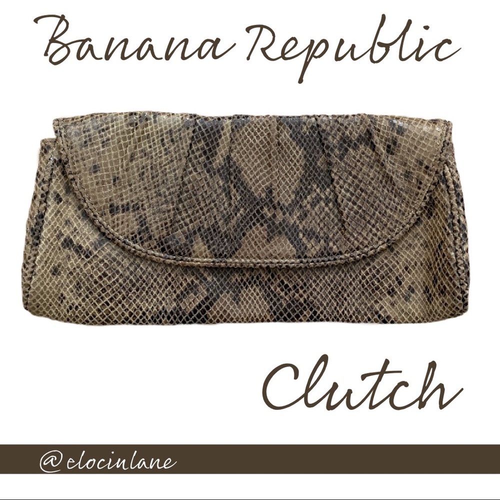 Banana Republic Python Clutch
